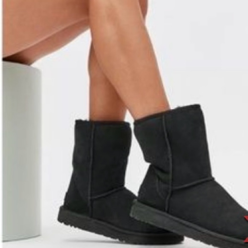 Ugg Classic Short Black Boots Size 6